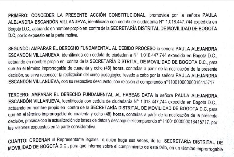 Por mal procedimiento de la Secretaría de Movilidad de Bogotá se están viendo afectados cientos de usuarios