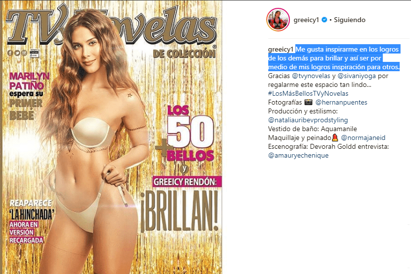 La portada de Greeicy Rendón que dejó sin palabras a sus seguidores