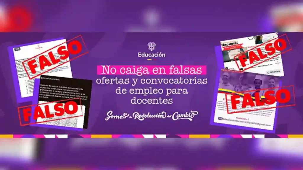 MinEducación advierte sobre fraudes en ofertas de empleo docente