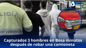 Capturados 3 hombres en Bosa minutos después de robar una camioneta