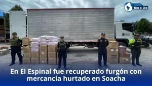 En El Espinal fue recuperado furgón con mercancía hurtado en Soacha