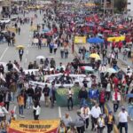 Paro y movilizaciones generan bloqueos en la Carrera 7ª, Calle 13 y el Parque Nacional